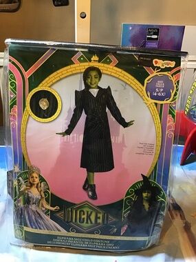 Wicked elphaba shiz child costume size small 4-6x -New